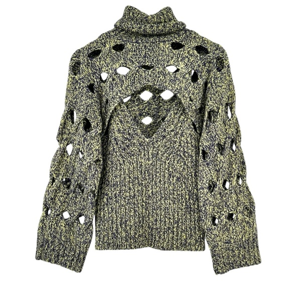 NWT Jonathan Simkhai Lorrin 2 Piece Green & Blue Wool & Alpaca Blend Sweater Top - Picture 5 of 16